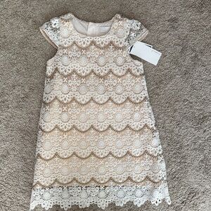 Camilla Cream and White Lace Kids Dress